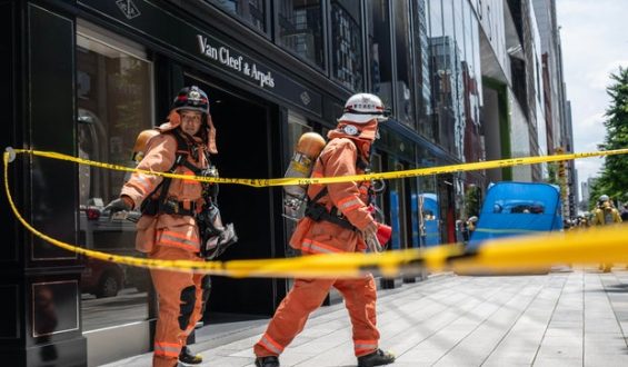 Substance Spray Incident At Tokyo’s Luxury Mall