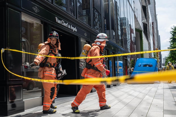 Substance Spray Incident At Tokyo’s Luxury Mall