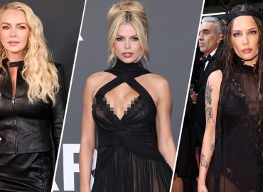Hollywood Stars Shine in Bold Black Dresses