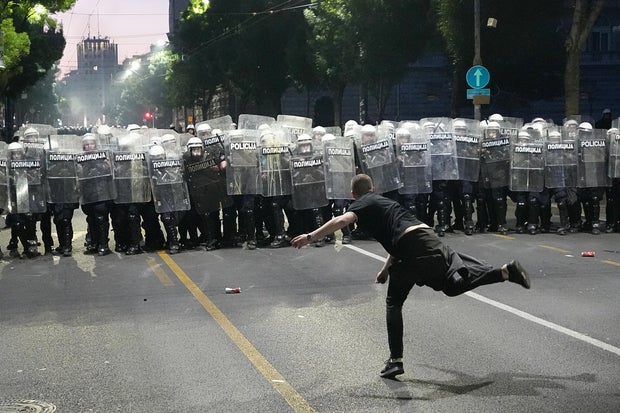 Protests and Clashes Erupt in Belgrade Against Serbia’s President