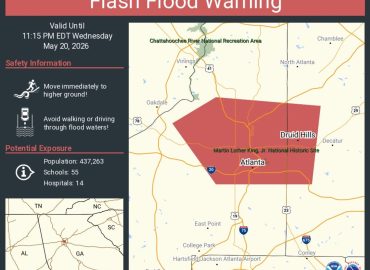 Flash Flood Warning in Metro Atlanta Due to Heavy Rain