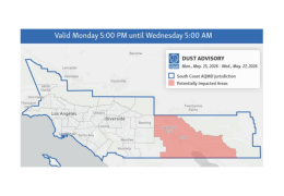 Southern California Faces Poor Air Quality Due to Windblown Dust