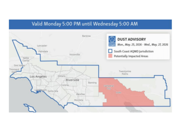 Southern California Faces Poor Air Quality Due to Windblown Dust