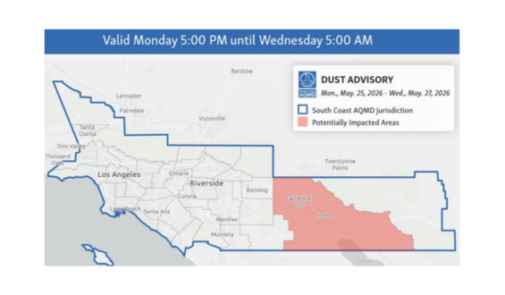 Southern California Faces Poor Air Quality Due to Windblown Dust