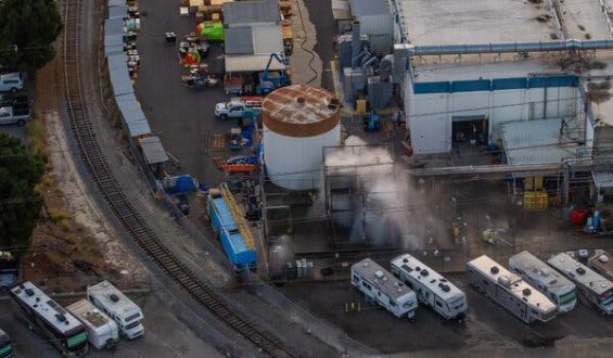 Firefighters Struggle to Stabilize Chemical Tank in Southern California