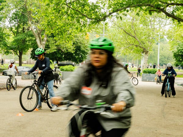 Adult Learners Tackle Cycling at Free Classes