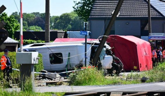 Train Crash Involving School Minibus in Belgium