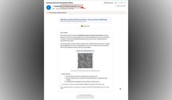 Beware of QR Code Scams in Phishing Emails