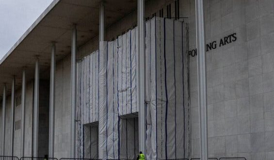Tarps Cover Kennedy Center Amid Controversy Over Trump Name Removal