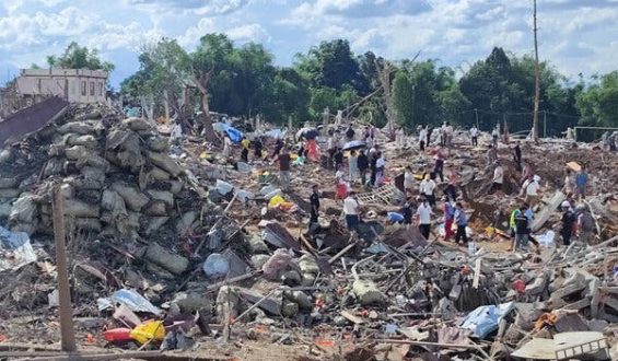 Explosion in Myanmar Village Causes Devastation