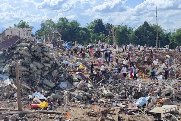 Explosion in Myanmar Village Causes Devastation