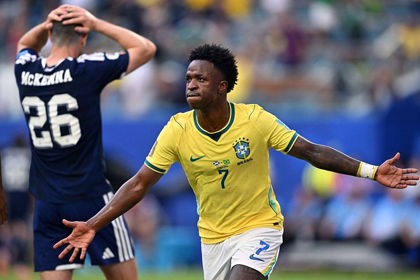 Brazil Leads Group C as Vinicius Jr. Scores Twice