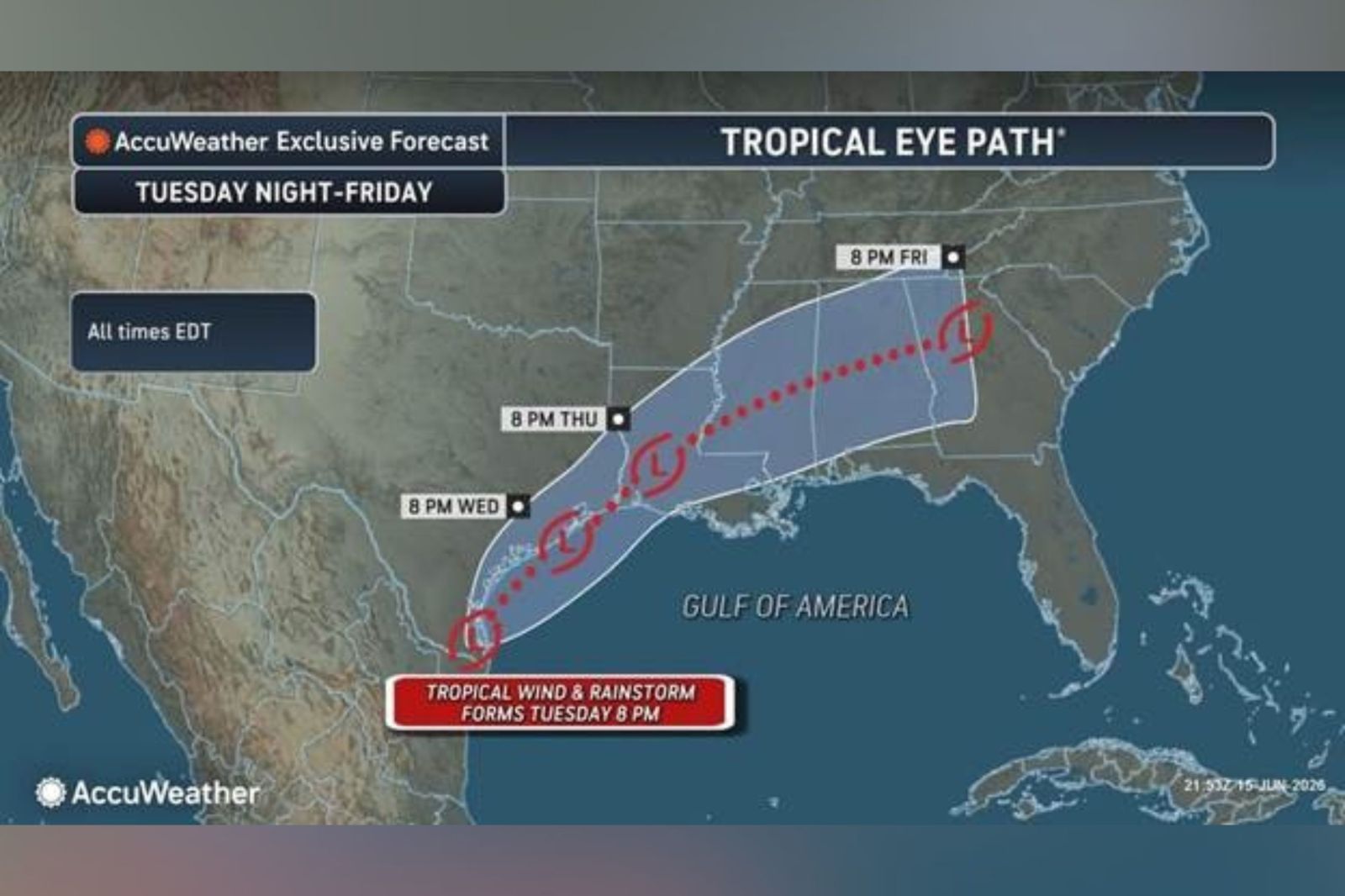 Flash Flooding Threatens Gulf Coast and Lower Mississippi Valley