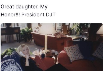 Mystery Woman in President Trump’s Post Sparks Curiosity