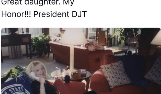 Mystery Woman in President Trump’s Post Sparks Curiosity