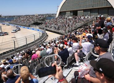 NASCAR Action At Naval Base Coronado Interrupted by Intruding Fan