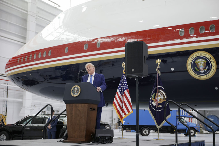 President Trump Unveils New Air Force One Ahead of July 4 Celebration