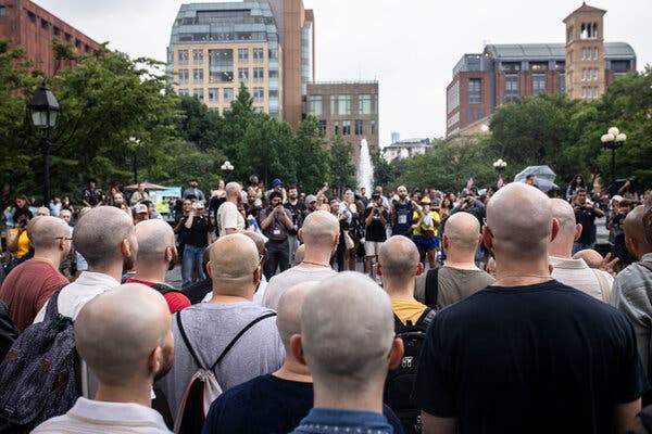 Empowerment at the ‘Bald Meet-Up’ in Washington Square Park