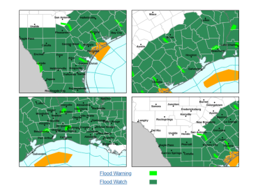 Millions Under Flood Alerts in Texas, Louisiana, and Mississippi