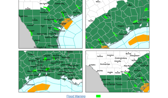 Millions Under Flood Alerts in Texas, Louisiana, and Mississippi