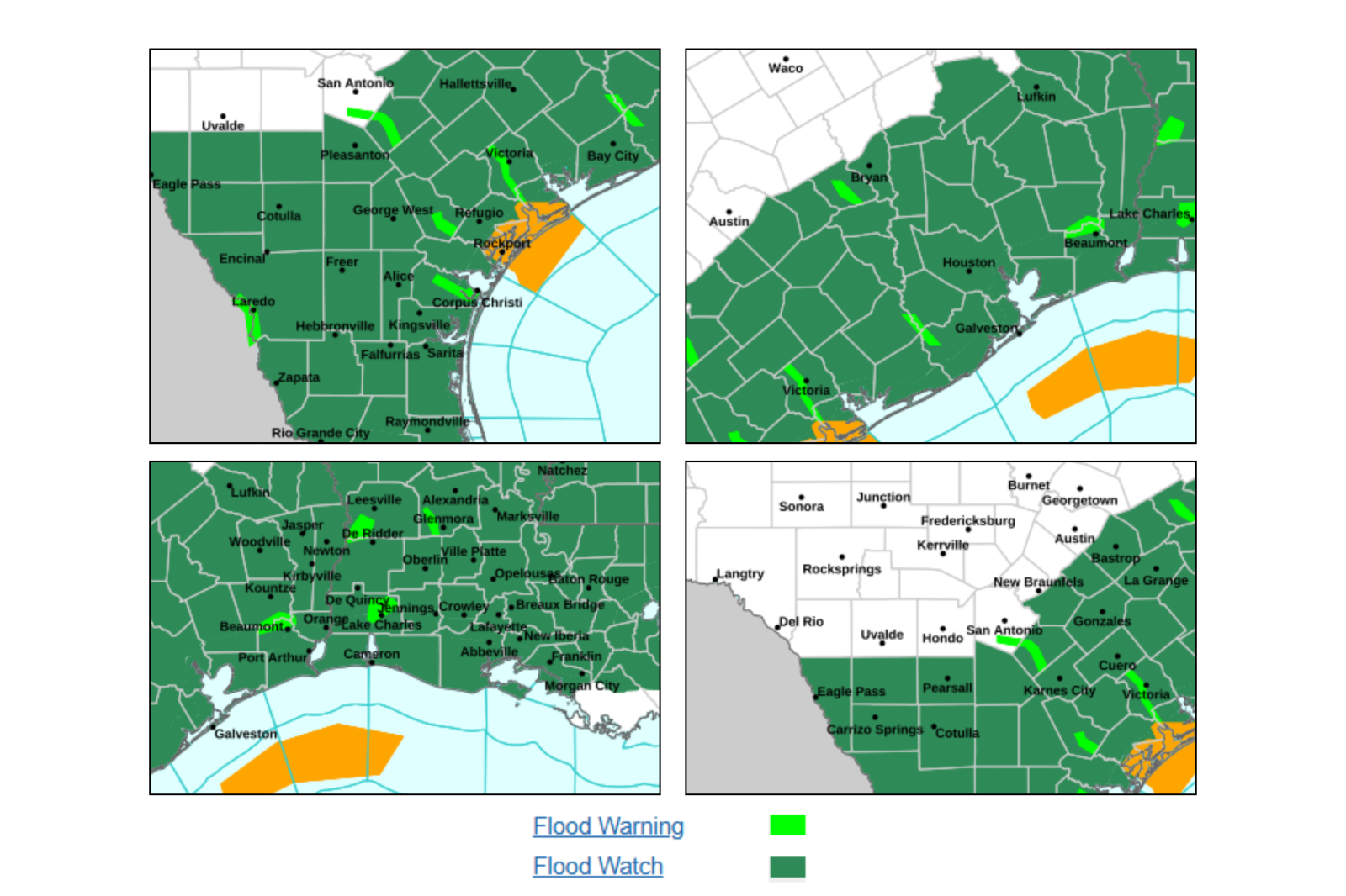 Millions Under Flood Alerts in Texas, Louisiana, and Mississippi