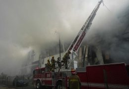 Ongoing Firefighting Efforts in a Los Angeles Cold Storage Warehouse