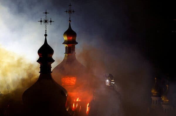 Dormition Cathedral in Kyiv Hit Amid Russian Attacks