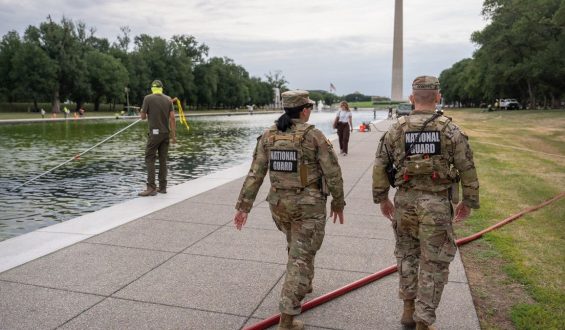 Vandals Target Renovated Reflecting Pool Near Lincoln Memorial