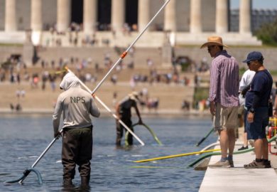 Claims of Vandalism at Washington’s Reflecting Pool