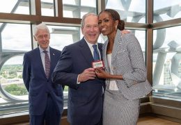 Michelle Obama and George W. Bush’s Friendship Shines at Obama Presidential Center Opening