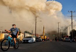 Persistent Warehouse Fire in Los Angeles Impacts Air Quality