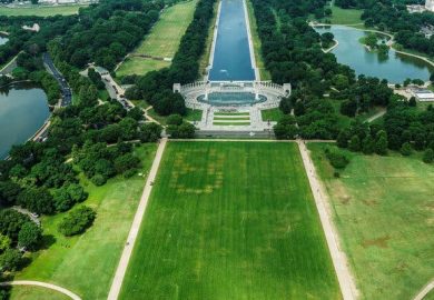 Vandalism at the National Mall: Grass Stained with Controversial Numbers