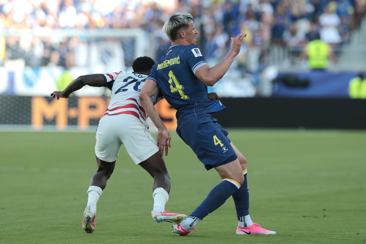 U.S. Forward Folarin Balogun Receives Red Card During World Cup Match