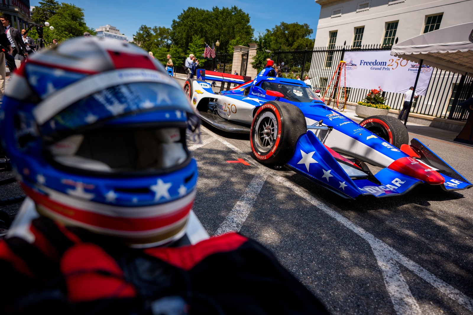 Trump Promotes Freedom 250 Grand Prix in Washington, D.C.
