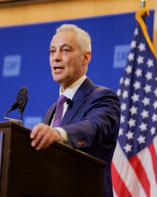 Rahm Emanuel Urges a Shift in U.S. Policy Toward Israel