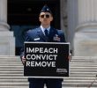 Air Force Major Arrested During Impeachment Call on Capitol Steps