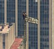 Peace Banner Displayed Atop Empire State Building