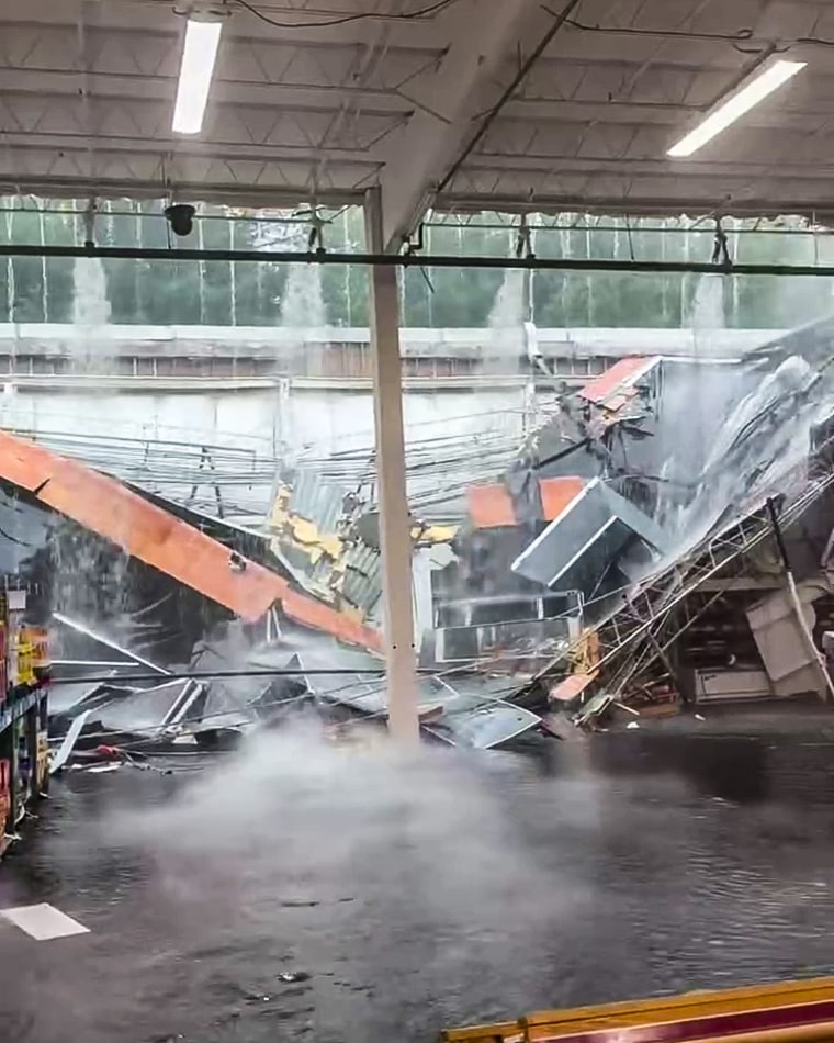 Severe Weather Causes Roof Collapse in New Jersey Store