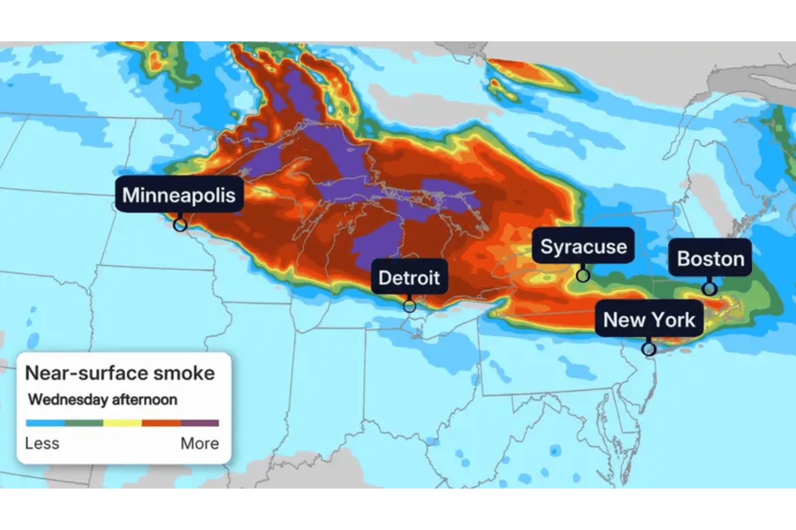 Canadian Wildfires Impact U.S. Air Quality