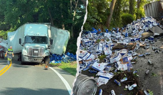 Tractor-Trailer Accident in Connecticut Spills Thousands of Beer Cans