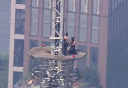 Proposal Stunt on Empire State Building Spire