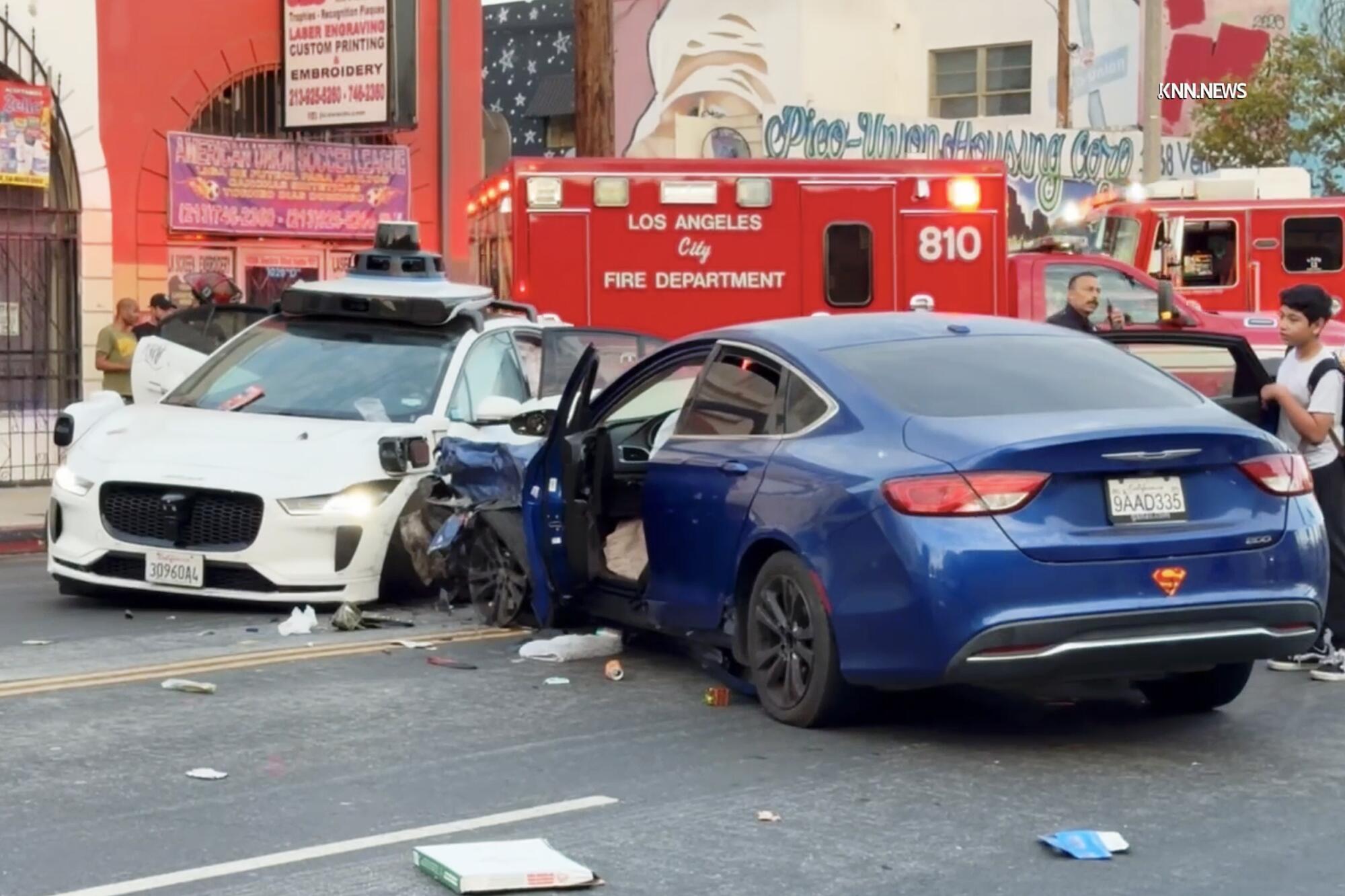 Waymo Car Involved in Los Angeles Collision