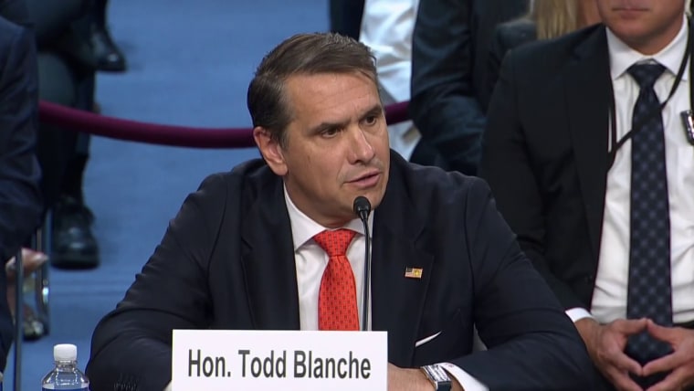 Todd Blanche Faces Intense Questions in Attorney General Confirmation Hearing
