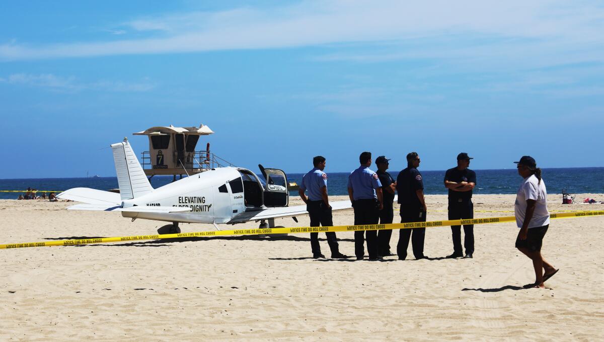Emergency Plane Landing at Huntington State Beach