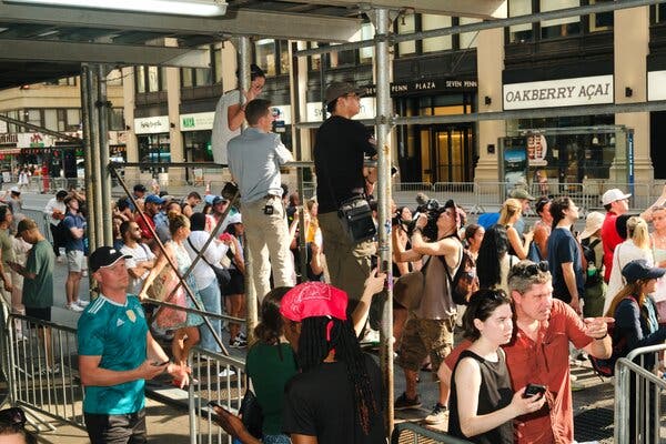 Taylor Swift and Travis Kelce’s Wedding Captivates Fans Outside Madison Square Garden
