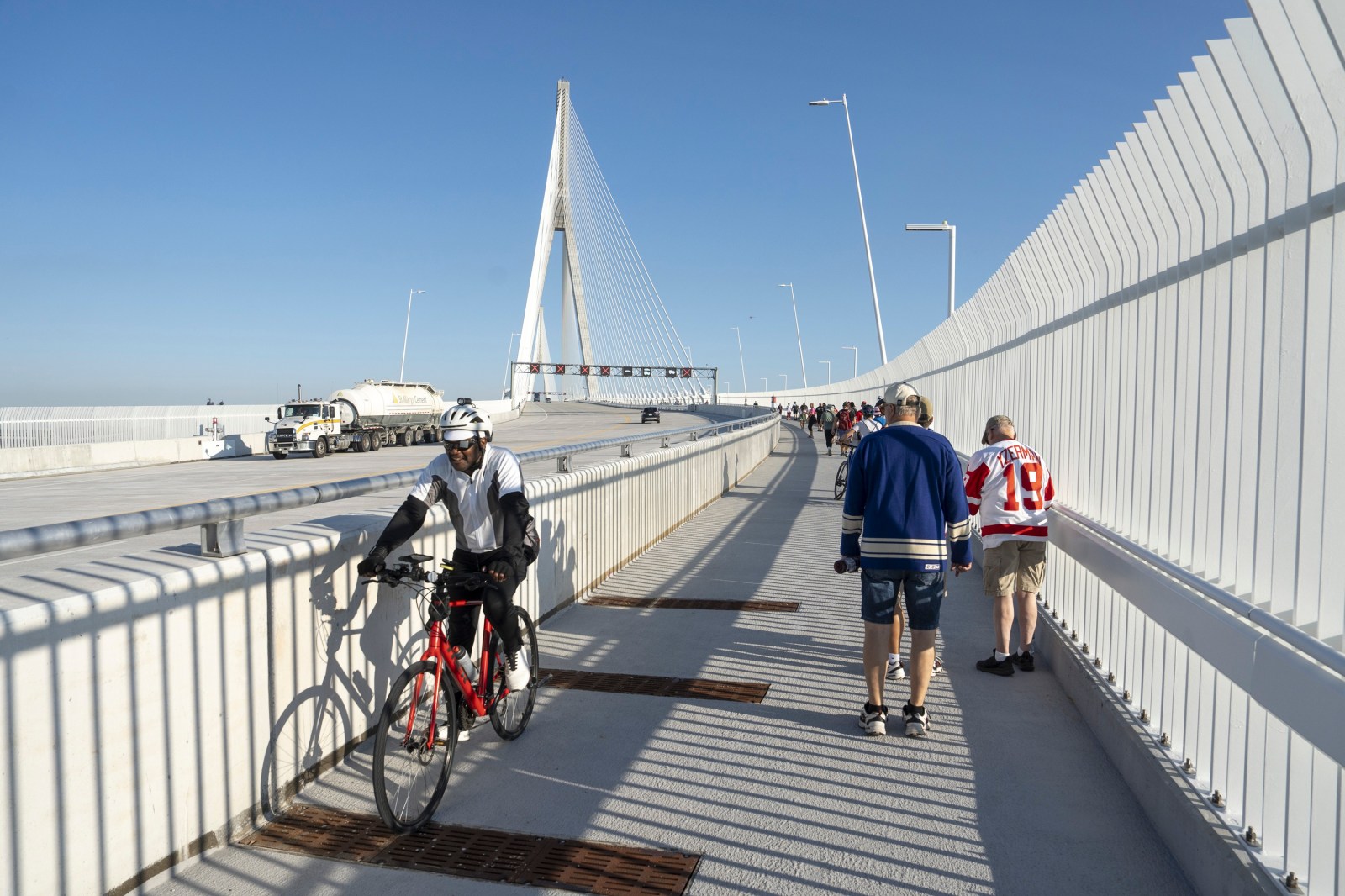 New Pathway on Gordie Howe Bridge Connects U.S. and Canada