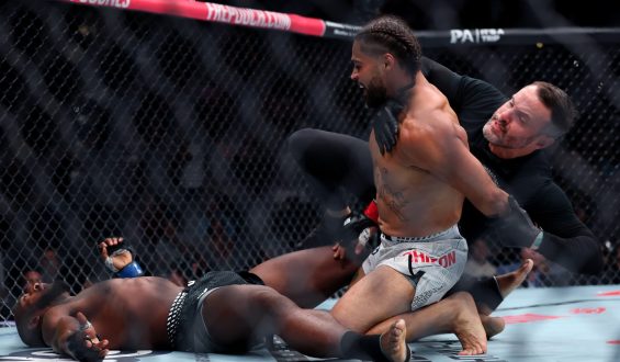UFC Referee Blake Grice Accidentally Hit During UFC 330 Bout