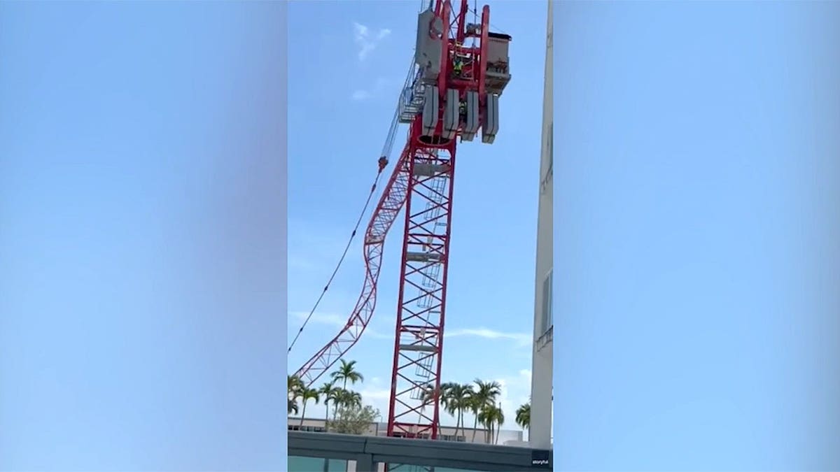 Crane Arm Collapse in Miami High-Rise Pool Area