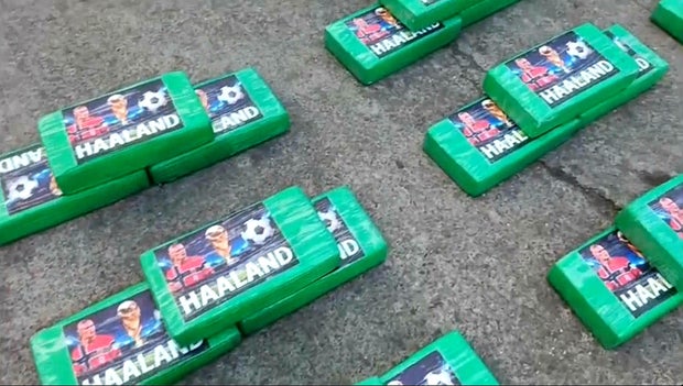 Cocaine Seizure in Ecuador Features Erling Haaland Imagery