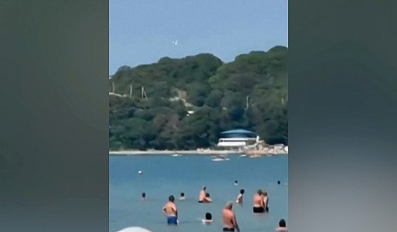Projectile Strike on Russian Black Sea Resort Beach